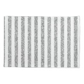 Pillow Hoesje Silver en White Stripe Kussensloop (Achterkant)