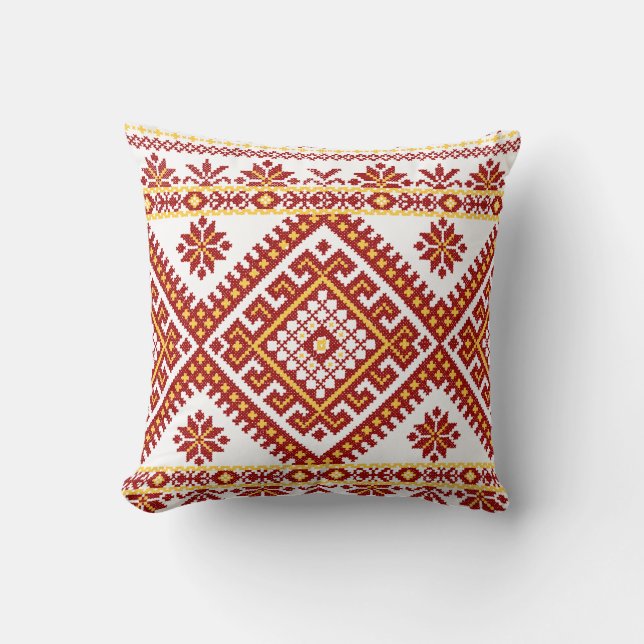 Pillow Large Ukraine Cross Stitch Print Kussen (Voorkant)