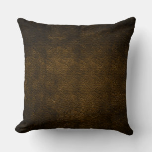 Pillow met bedrukte imitatie van versleten bruin l kussen