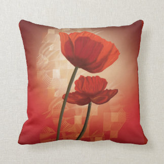 Pillow met China Poppy Kussen