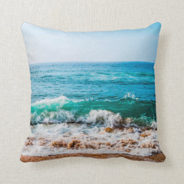 Pillow met oceaangolven print kussen