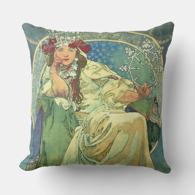 Pillow Mucha Alfons Princezna Hyacinta 1911 Kussen (Voorkant)