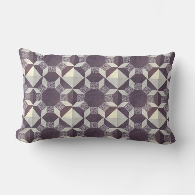 Pillow - Paarse quilt Pattern Kussen (Voorkant)
