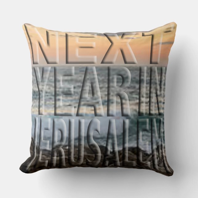 Pillow Passover 20 x 20 Jerusalem Beach Kussen (Voorkant)