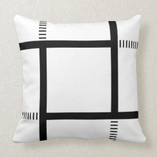 Pillow - "Quadra" - zwart-wit Kussen