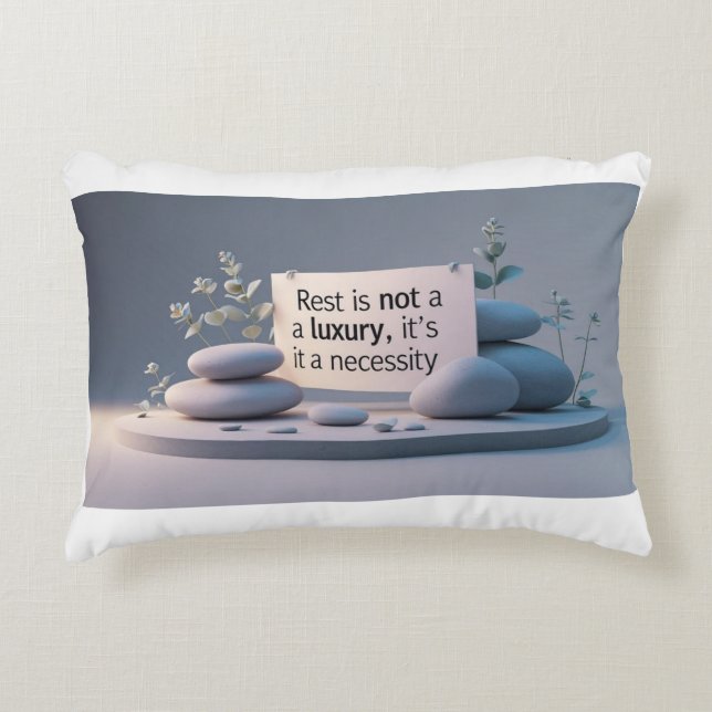 Pillow - Self-Care Quote Throw Pillow Accent Kussen (Voorkant)