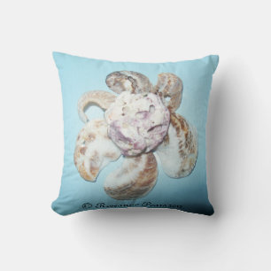 Pillow (ShellFlowerOnBlue) RFPMDesignes ©️ 2012 Kussen