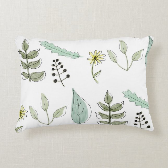 Pillow - Summer Leaves Accent Kussen (Voorkant)