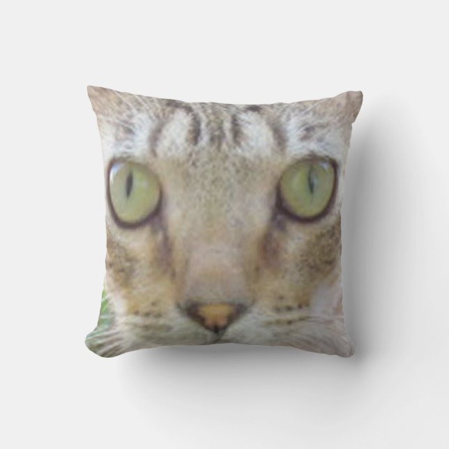 Pillow - Tabby Cat Face Kussen (Voorkant)