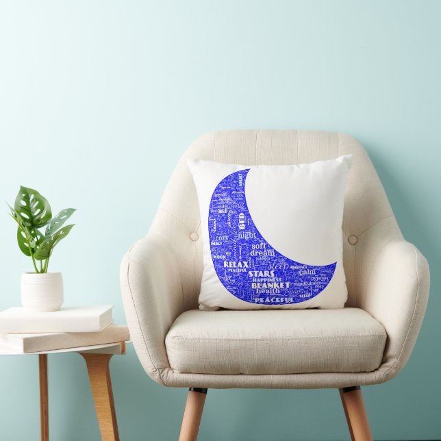 Pillow - twee verschillende zijden - Word Cloud Kussen (Stoel)
