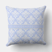 Pillow - Wedgewood Blue Damask Kussen (Achterkant)