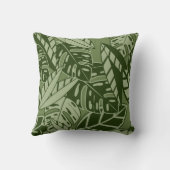 PillowTropical Summer Foliage Texture - Moss Green Kussen (Achterkant)