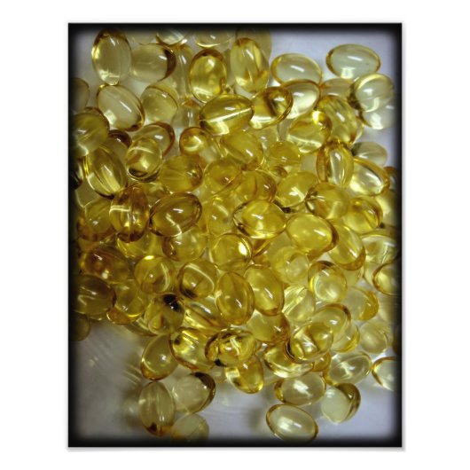 Pills à huile de macro photo (Devant)