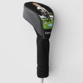 Piloot Aviation Industry Golfer op golfbal Golfheadcover (Schuin)