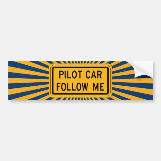 Piloot Car volg me Bumpersticker (Voorkant)