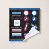 Piloot-drone van de Aeronautical Symbols Chart Bad Handdoek (Wasdoekje)