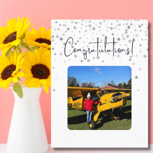 Piloot Eerste Solo Flight Foto, Custom Aviation Briefkaart