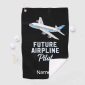 Piloot Future Airplane pilot Golfhanddoek (Insitu)