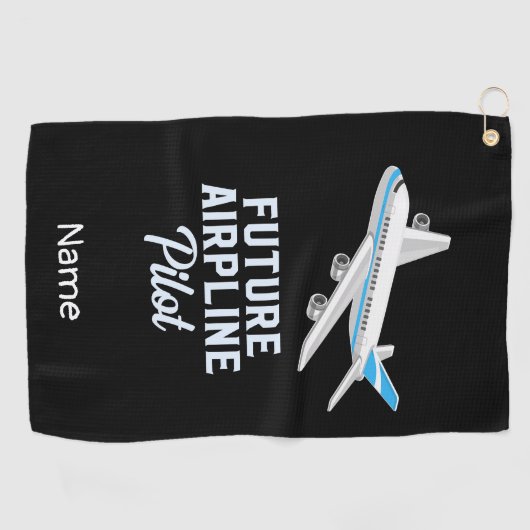 Piloot Future Airplane pilot Golfhanddoek (Horizontaal)
