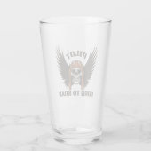 Piloot geboren om schedelvleugels te laten zweven  glas (Achterkant)