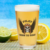 Piloot geboren om schedelvleugels te laten zweven  glas