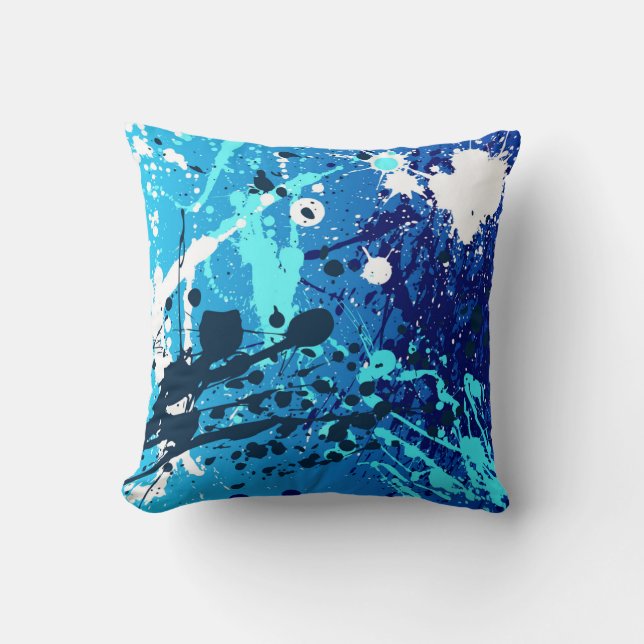 Piloot in moderne abstracte spraystijl kussen (Voorkant)