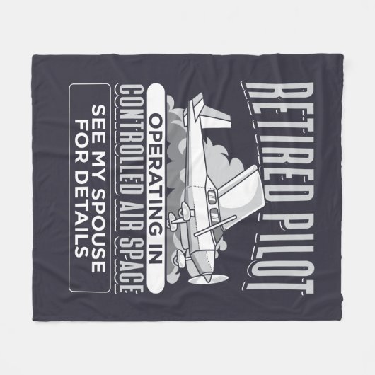 Piloot in ruste, werkend in de luchtruimte fleece deken (Voorkant (Horizontaal))