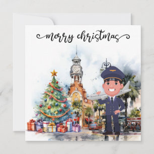 Piloot Kersttijd in Florida Feestdagenkaart