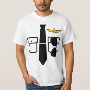 Piloot kostuum Grappige Halloween vliegtuig piloot T-shirt