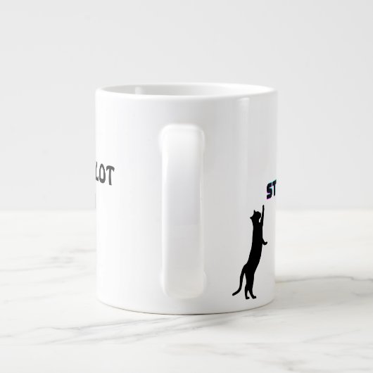 Piloot Luchtvaart Papa's Landing Grappige Kat Stop Extra Grote Beker (Achterkant)