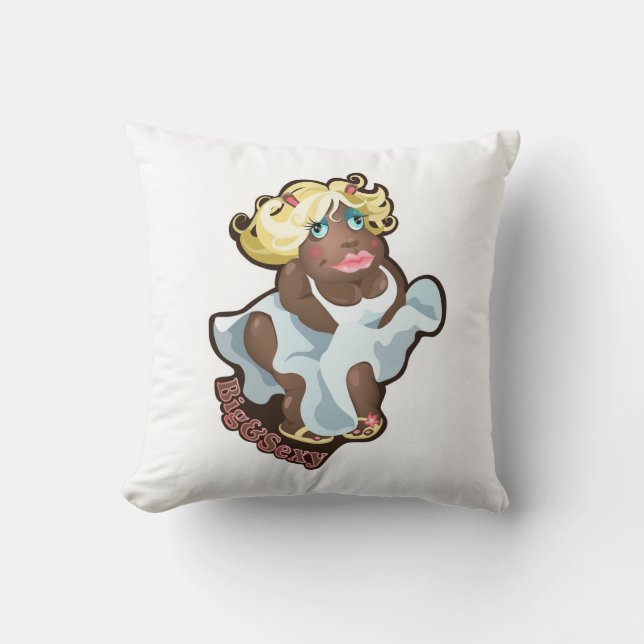 Piloot met een grappig hippo-personage. kussen (Voorkant)