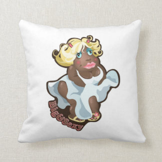 Piloot met een grappig hippo-personage. kussen