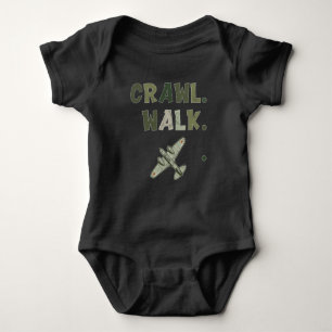 Piloot Militaire Baby, Crawl Walk Militaire Heliko Romper