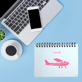 Piloot Pink Cessna Vliegtuig Custom Name Girly Sticker