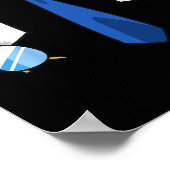 Piloot Uniform Costume Airplane Aviator Aviation H Poster (Hoek)