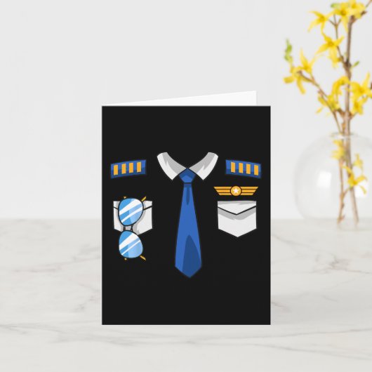 Piloot uniform kostuum vliegtuig aviator luchtvaar kaart (Gele Bloem)