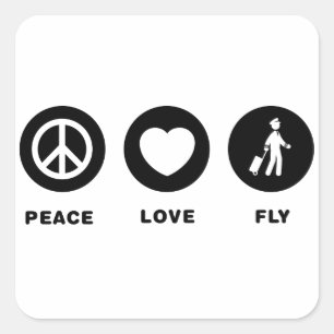 Piloot Vierkante Sticker