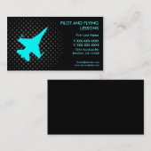 Piloot vlieglessen aangepaste visitekaartjes (Voorkant / Achterkant)