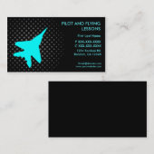 Piloot vlieglessen aangepaste visitekaartjes (Voorkant / Achterkant)