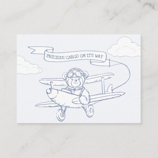 Piloot Vliegtuig Kostbare Cargo Luier Rafel Informatiekaartje (Achterkant)