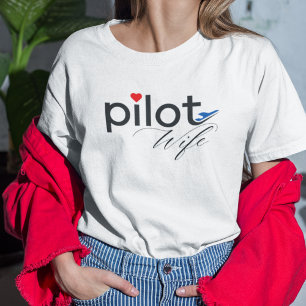 Piloot Vrouw Typografie & Vliegtuig Eenvoudig, Min Tri-Blend Shirt
