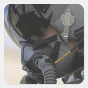 Piloot zit in zijn A-10 Thunderbolt II Vierkante Sticker