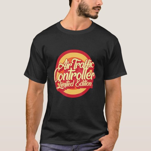 Pilot Air Traffic Controller  Retro ATC Aviation F T-shirt (Voorkant)
