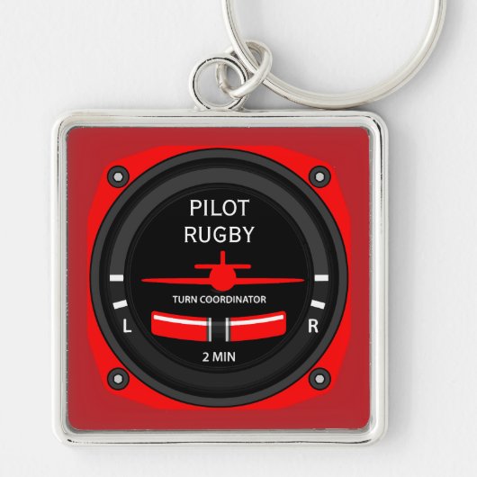 Pilot Aviation Geek Sleutelhanger (Voorkant)