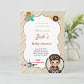 Pilot-Baby shower Kaart (Staand voorkant)
