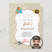 Pilot-Baby shower Kaart (Voorkant / Achterkant)