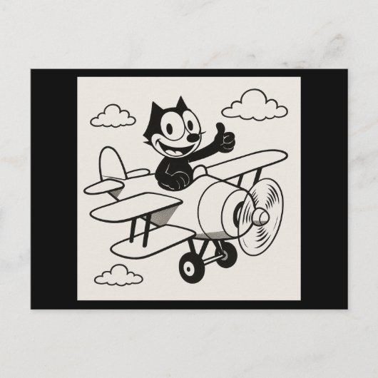 Pilot Cat Briefkaart (Voorkant)