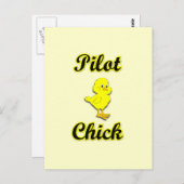 Pilot Chick Briefkaart (Voorkant / Achterkant)