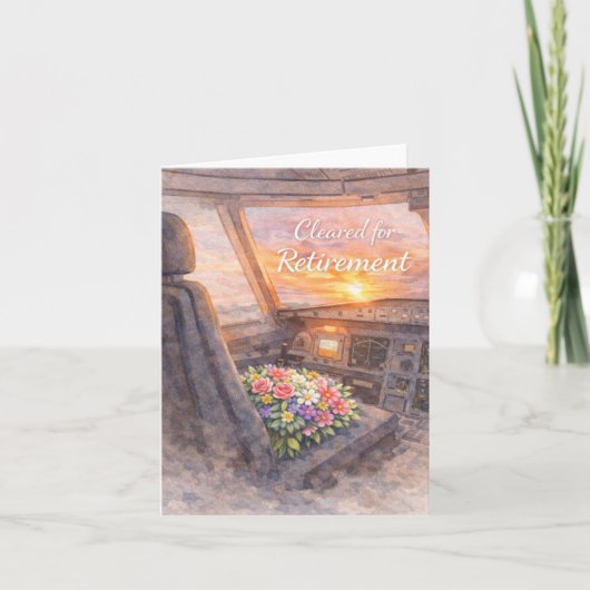 Pilot Cleared for Retirement  Notitiekaartje (Voorkant)