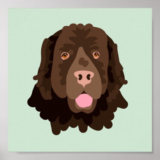Pilot Dog Portrait Poster (Voorkant)